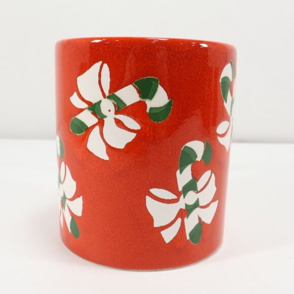 Vintage Waechtersbach Christmas Coffee Mug Tea Cup Candy Cane Red - Picture 3 of 6